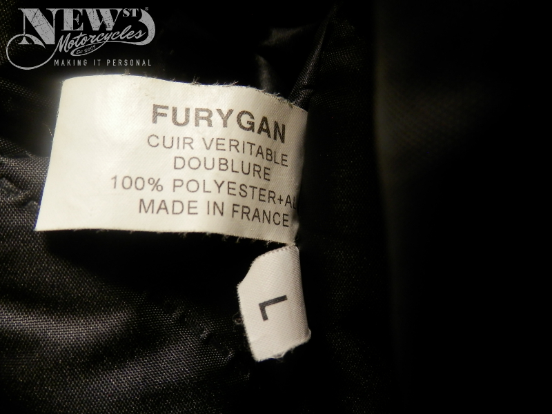 Furygan Blue, Black and White Leather Jacket